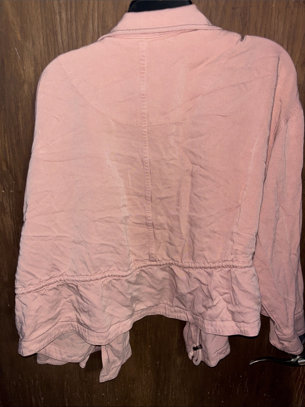 Frye Soft Pink Jean Jacket with Floral Lining - Picture 6 of 11